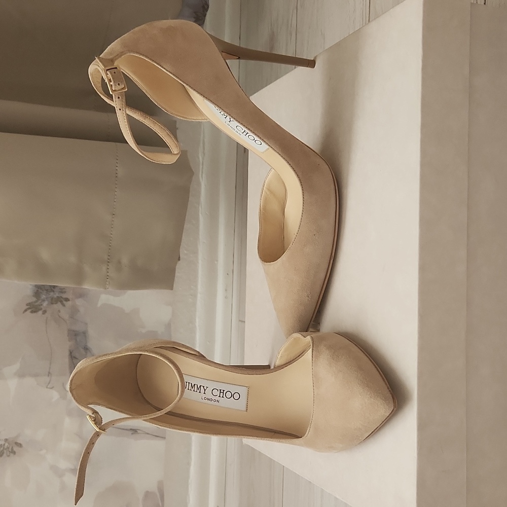 Jimmy Choo Lucy Half-d'Orsay Suede Pump
